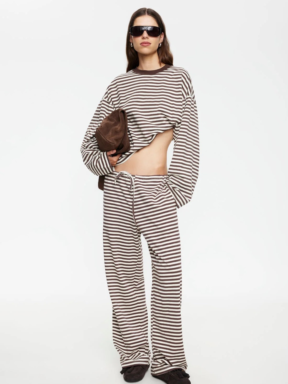 LIONESS | BLOOM PANT | DARK CHOCOLATE STRIPE | 1K